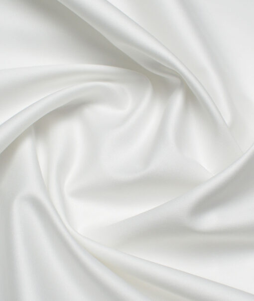 Soktas 2 Ply 120's Giza Cotton Solids Shirting Fabric (White)