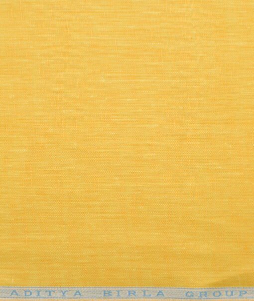 Linen Club 60 LEA European Linen Self Design Shirting Fabric (Yellow)