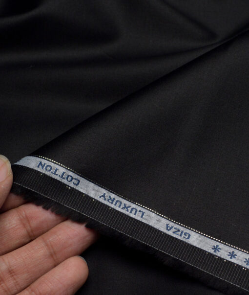 Premier Mills  Giza Cotton Solids Shirting Fabric (Black)
