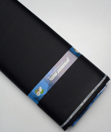 Premier Mills  Giza Cotton Solids Shirting Fabric (Black)