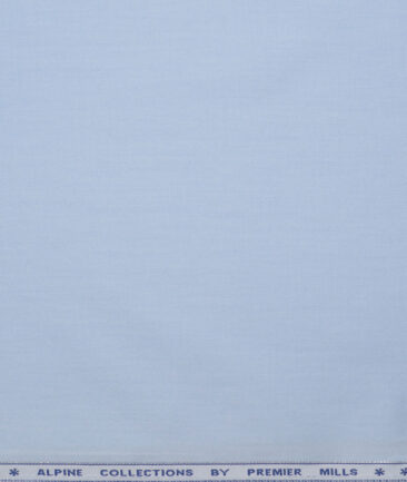 Premier Mills  Giza Cotton Solids Shirting Fabric (Sky Blue)