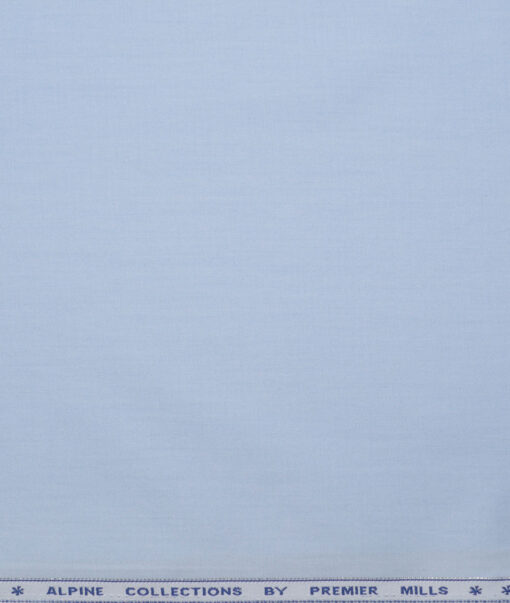 Premier Mills  Giza Cotton Solids Shirting Fabric (Sky Blue)