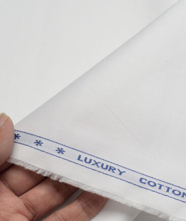 Premier Mills  Luxury Cotton Solids Shirting Fabric (White)
