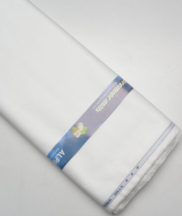 Premier Mills  Luxury Cotton Solids Shirting Fabric (White)