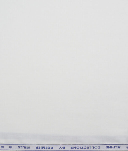 Premier Mills  Giza Cotton Solids Shirting Fabric (White)