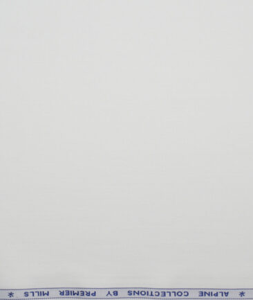 Premier Mills  Bamboo Cotton Solids Shirting Fabric (White)