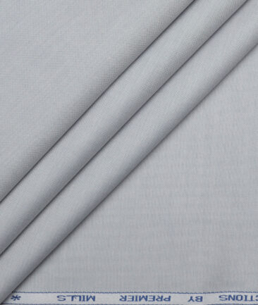 Premier Mills  Luxury Cotton Solids Shirting Fabric (Light Grey)