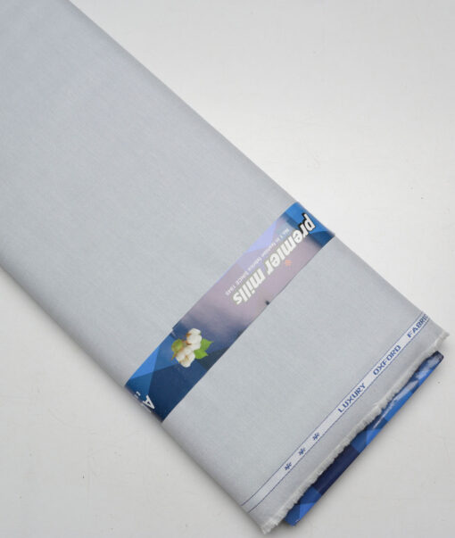 Premier Mills  Luxury Cotton Solids Shirting Fabric (Light Grey)