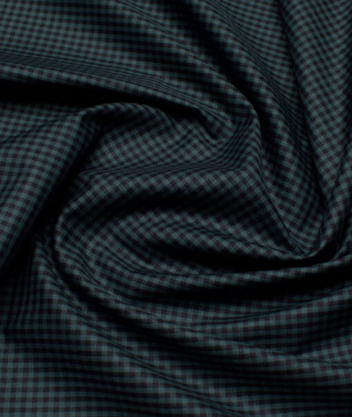 Premier Mills  Giza Cotton Checks Shirting Fabric (Green)