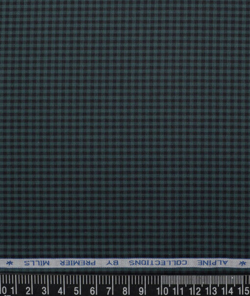 Premier Mills  Giza Cotton Checks Shirting Fabric (Green)