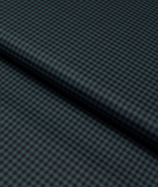 Premier Mills  Giza Cotton Checks Shirting Fabric (Green)