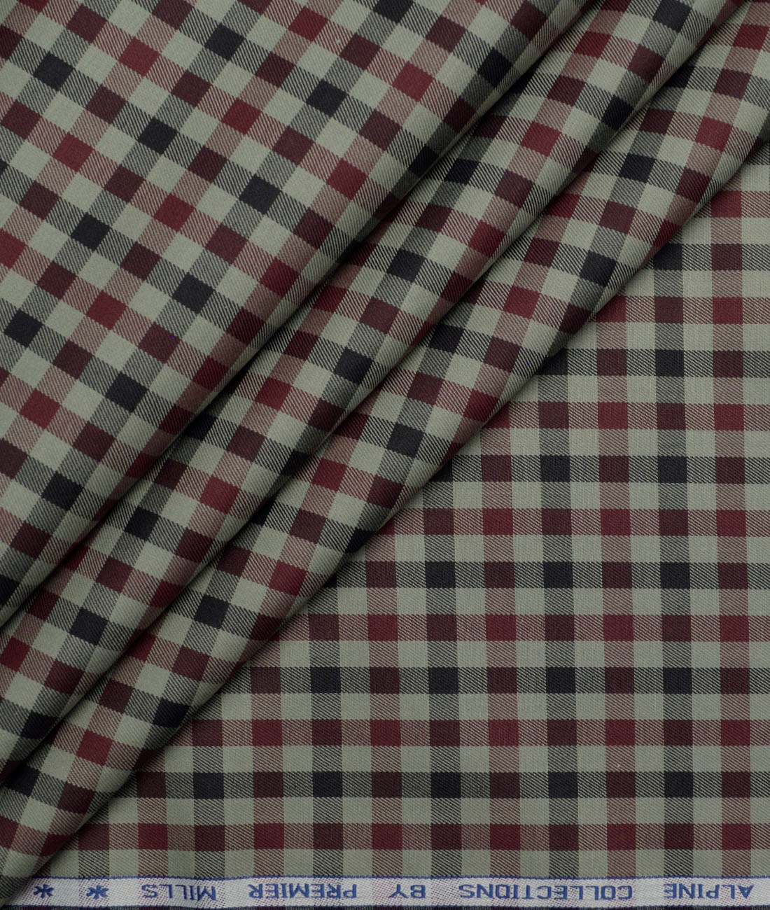 Premier Mills Giza Cotton Checks Shirting Fabric (Olive Green) Premier Mills Giza Cotton Checks Shirting Fabric (Olive Green)