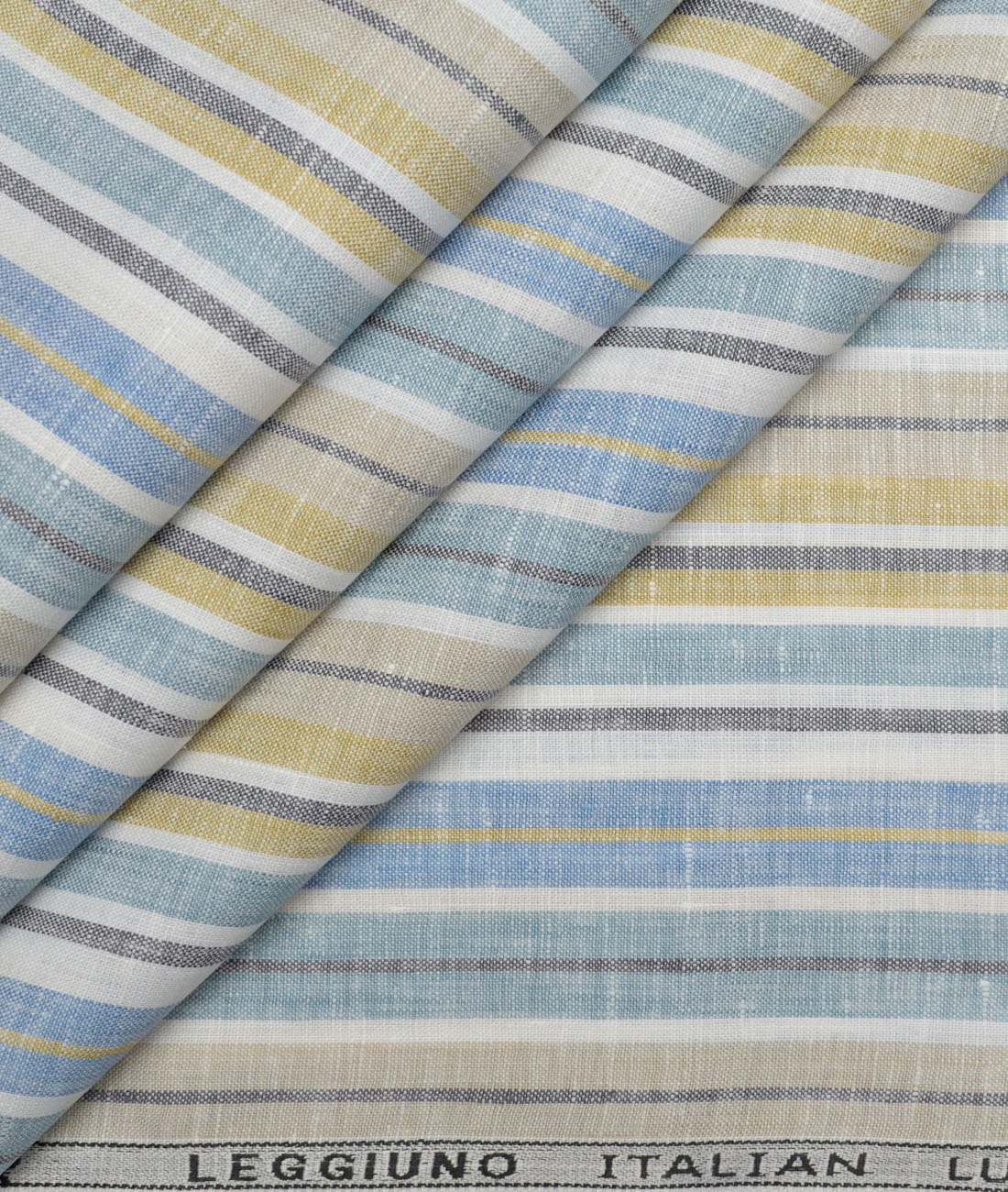 Leggiuno italy 60 LEA Italian Linen Striped Shirting Fabric (Multi) Leggiuno italy 60 LEA Italian Linen Striped Shirting Fabric (Multi)