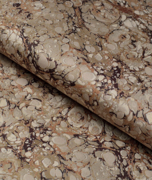 Monza  Premium Cotton Printed Shirting Fabric (Brown)