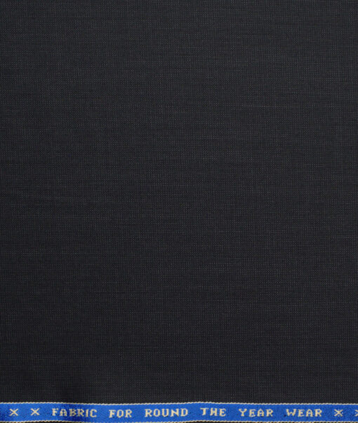 Raymond  Structured 20% Merino Wool Suiting Fabric (Black)