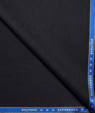 Raymond  Structured 20% Merino Wool Suiting Fabric (Black)