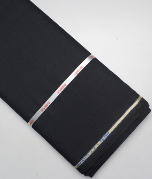 Raymond  Structured 20% Merino Wool Suiting Fabric (Black)