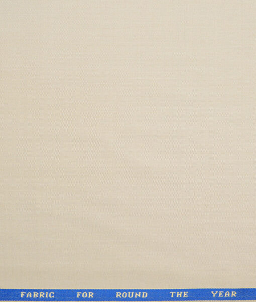 Raymond  Solids 20% Merino Wool Suiting Fabric (Cream)