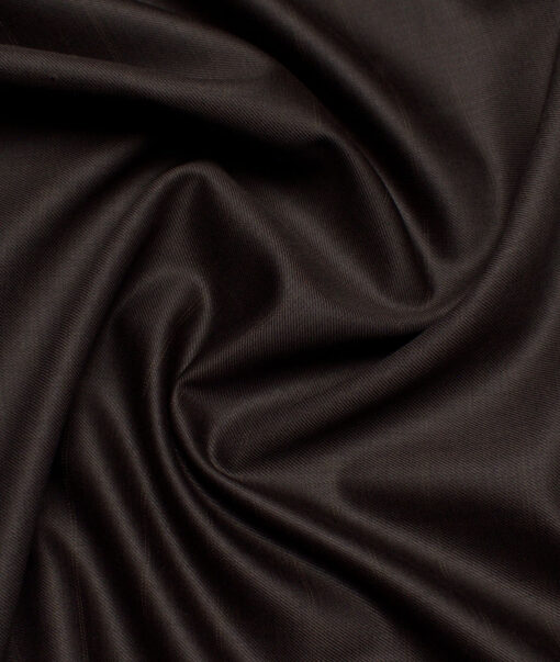 Raymond  Checks 20% Merino Wool Suiting Fabric (Dark Brown)