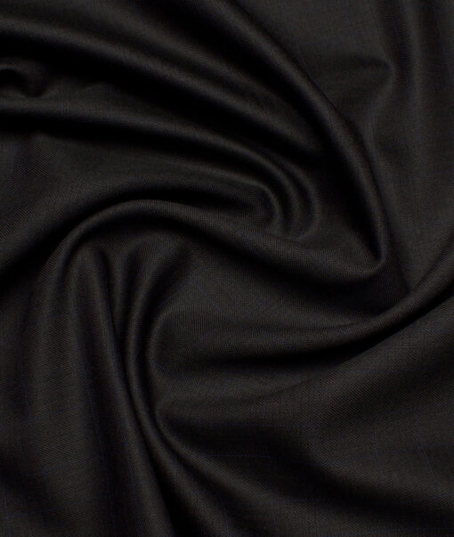 Raymond  Checks 20% Merino Wool Suiting Fabric (Dark Brown)