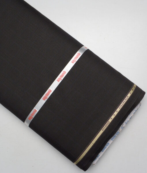Raymond  Checks 20% Merino Wool Suiting Fabric (Dark Brown)