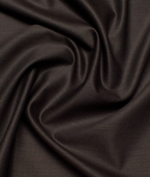 Raymond  Structured 20% Merino Wool Suiting Fabric (Dark Brown)