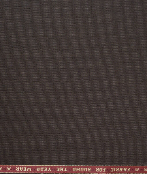Raymond  Structured 20% Merino Wool Suiting Fabric (Dark Brown)