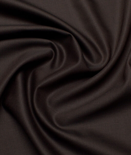 Raymond  Solids 20% Merino Wool Suiting Fabric (Dark Chocolate Brown)