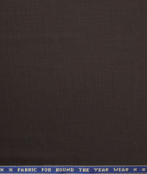 Raymond  Solids 20% Merino Wool Suiting Fabric (Dark Chocolate Brown)