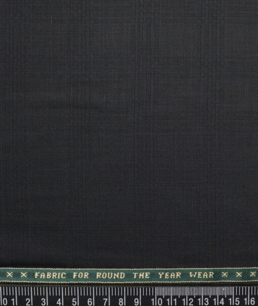 Raymond  Checks 20% Merino Wool Suiting Fabric (Dark Grey)