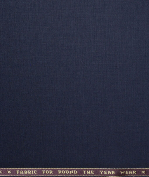 Raymond  Solids 20% Merino Wool Suiting Fabric (Dark Royal Blue)