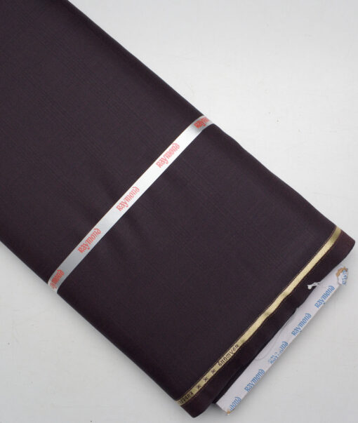 Raymond  Checks 20% Merino Wool Suiting Fabric (Dark Wine)