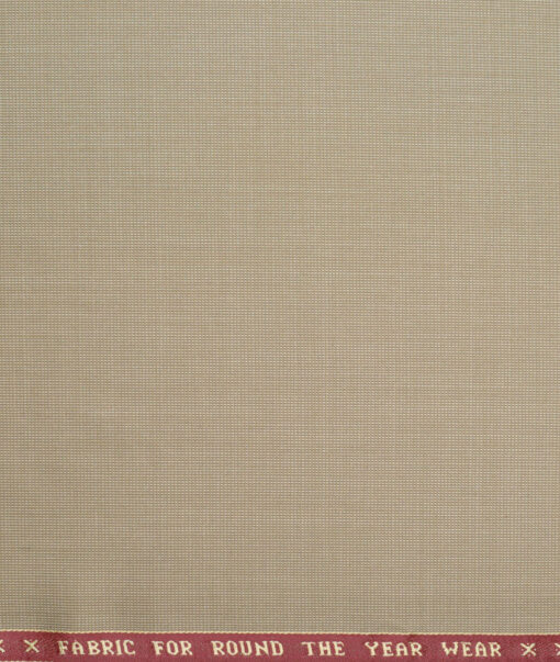 Raymond  Structured 20% Merino Wool Suiting Fabric (Fawn Beige)