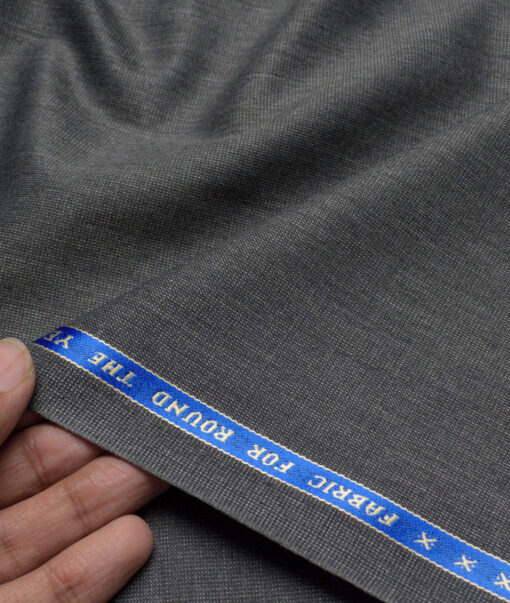 Raymond  Structured 20% Merino Wool Suiting Fabric (Grey)