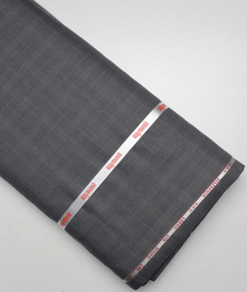 Raymond  Checks 20% Merino Wool Suiting Fabric (Dark Grey)