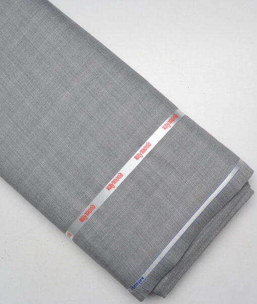 Raymond  Checks 20% Merino Wool Suiting Fabric (Light Grey) - Image 5