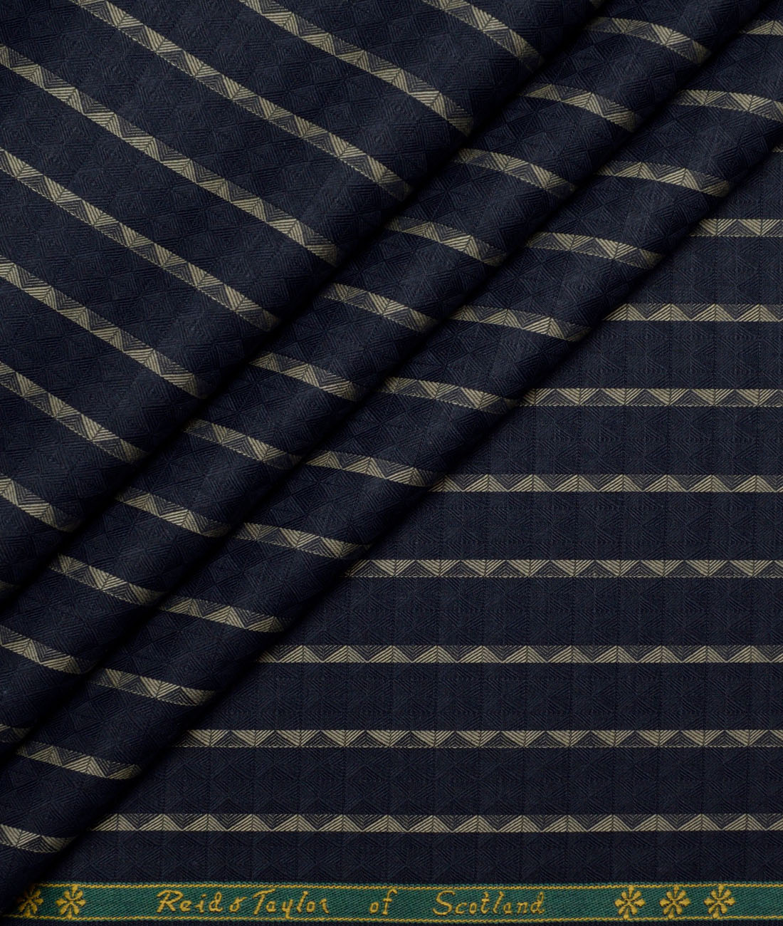 Reid & Taylor Giza Cotton Striped Shirting Fabric (Dark Royal Blue) Reid & Taylor Giza Cotton Striped Shirting Fabric (Dark Royal Blue)