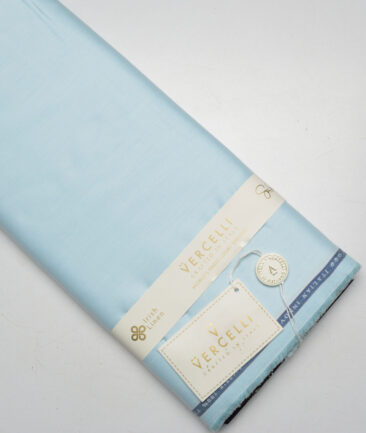 Vercelli Italy 2 Ply 100's Supima Cotton Solids Shirting Fabric (Arctic Blue)