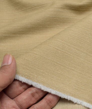 Tresca by Arvind  Self Design Cotton Unstitched Stretchable Jeans Fabric (Citra Beige)