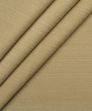 Tresca by Arvind  Self Design Cotton Unstitched Stretchable Jeans Fabric (Citra Beige)