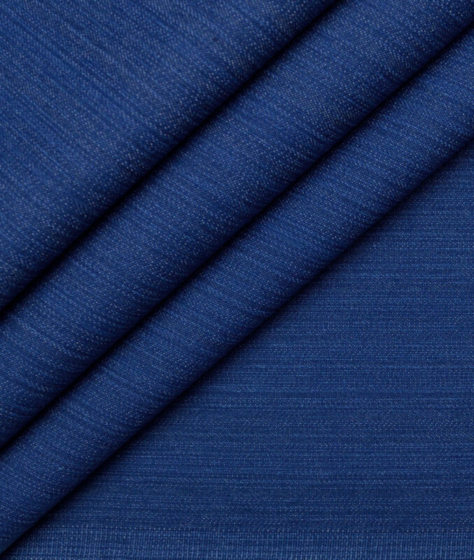 Tresca by Arvind  Self Design Cotton Unstitched Stretchable Jeans Fabric (Firoza Blue)