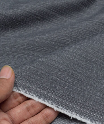 Tresca by Arvind  Self Design Cotton Unstitched Stretchable Jeans Fabric (Mica Grey)