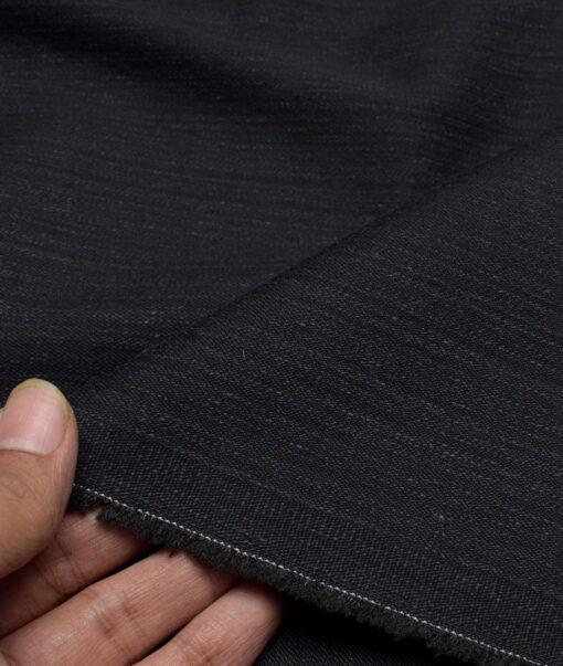 Tresca by Arvind  Self Design Cotton Unstitched Stretchable Jeans Fabric (Platinum Black)