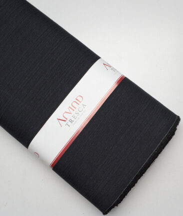 Tresca by Arvind  Self Design Cotton Unstitched Stretchable Jeans Fabric (Platinum Black)