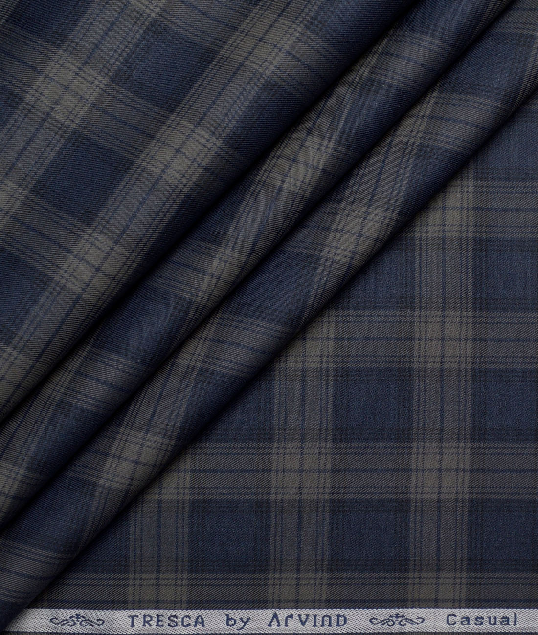 Tresca by Arvind Superfine Cotton Checks Shirting Fabric (Dark Blue) Tresca by Arvind Superfine Cotton Checks Shirting Fabric (Dark Blue)