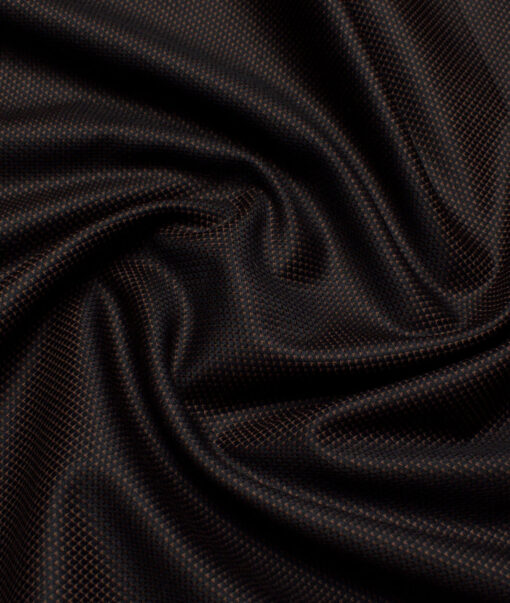 Tresca by Arvind  Giza Cotton Structured Shirting Fabric (Black & Brown)