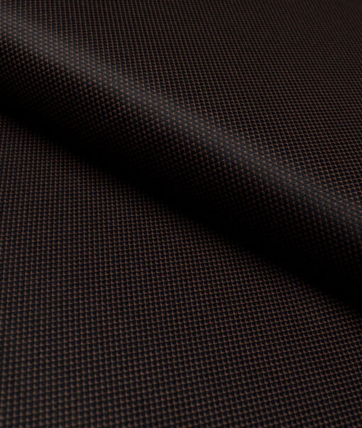 Tresca by Arvind  Giza Cotton Structured Shirting Fabric (Black & Brown)