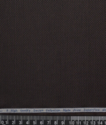 Tresca by Arvind  Giza Cotton Structured Shirting Fabric (Black & Brown)