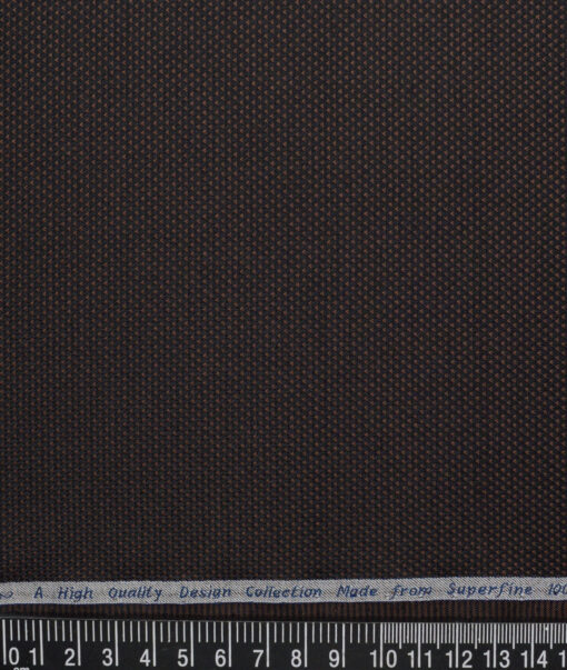 Tresca by Arvind  Giza Cotton Structured Shirting Fabric (Black & Brown)