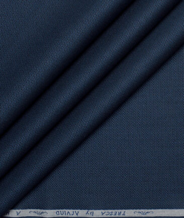 Tresca by Arvind  Giza Cotton Structured Shirting Fabric (Dark Royal Blue)